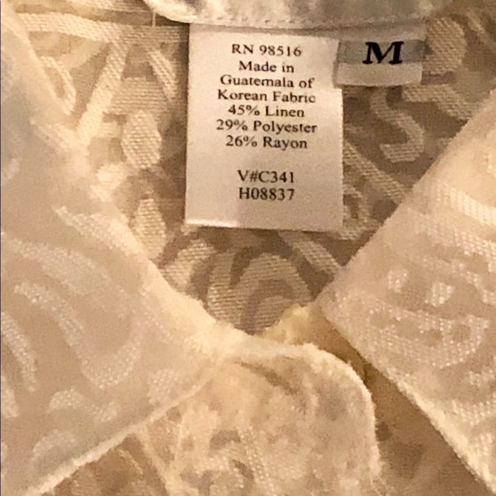 Coldwater Creek Cream Sheer LS Blouse Medium EUC - Picture 7 of 7